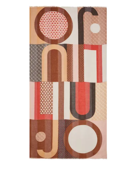 Foulard Liu Jo con stampa geometrica marrone