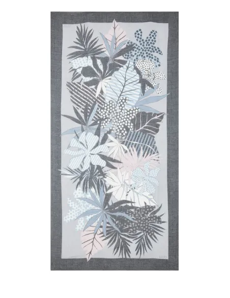 Liu Jo scarf with tropical print, black