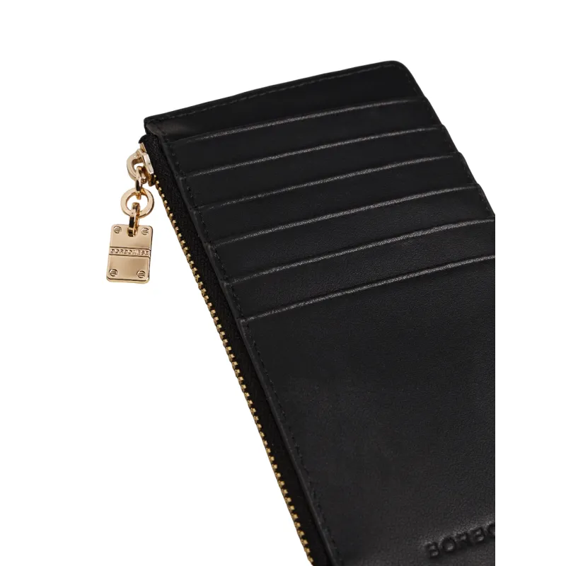 Bustina in pelle porta carte di credito Borbonese nera 2