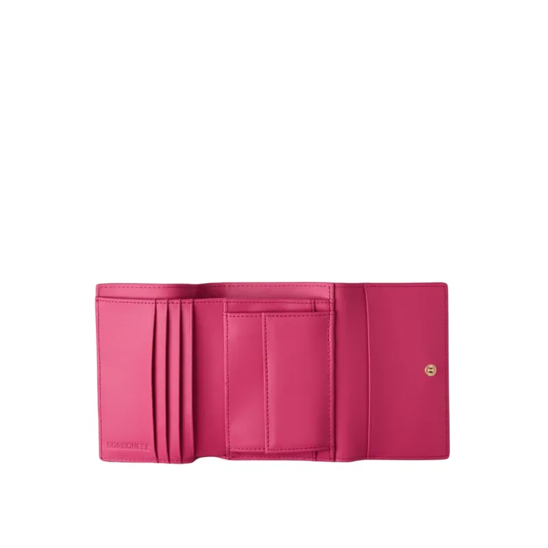 Borbonese mittlere Leder Geldbörse für Damen, dragon fruit 2