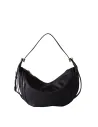 Borbonese women's bag with adjustable, removable shoulder strap, black