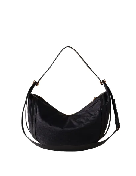 Borsa a spalla media Borbonese New Orbit Nera