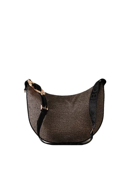 Borbonese women's shoulder bag, OP Natural black