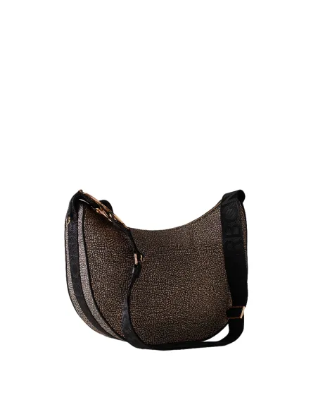 Borbonese women's shoulder bag, OP Natural black