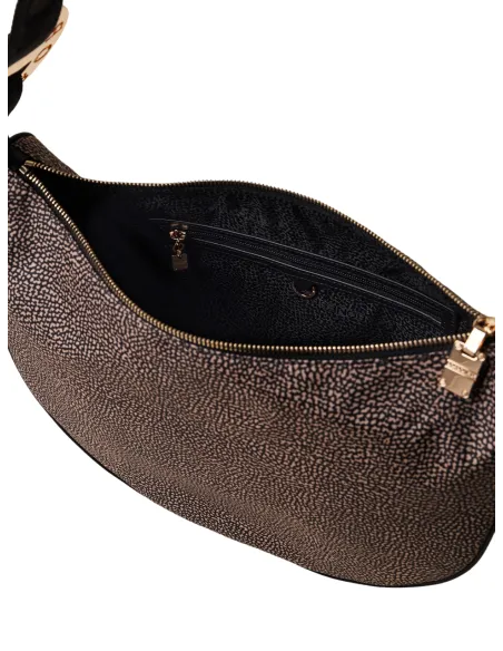 Borbonese women's shoulder bag, OP Natural black