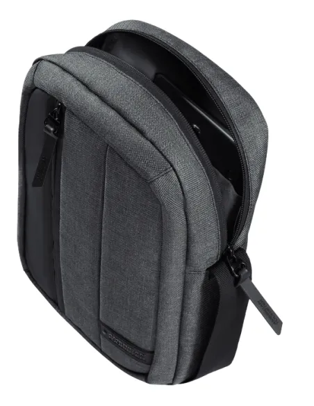 Herren-Umhängetasche aus recyceltem Stoff American Torister Streethero, grau