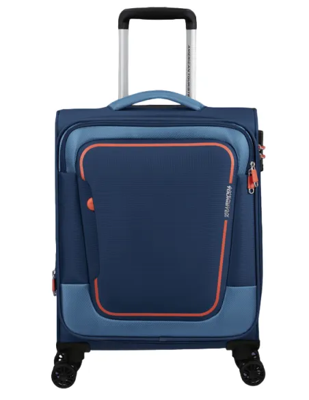 Trolley cabina espandibile American Tourister Pulsonic, Combat Navy