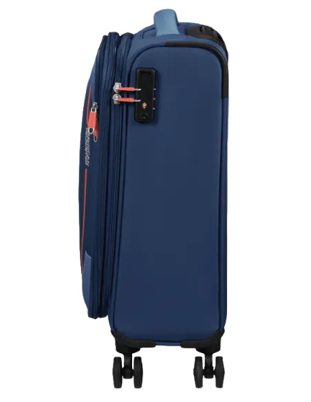 American Tourister Pulsonic expandable cabin trolley, Combat Navy