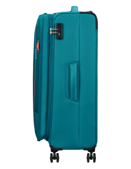 American Tourister Pulsonic großer erweiterbarer Trolley, Stone Teal