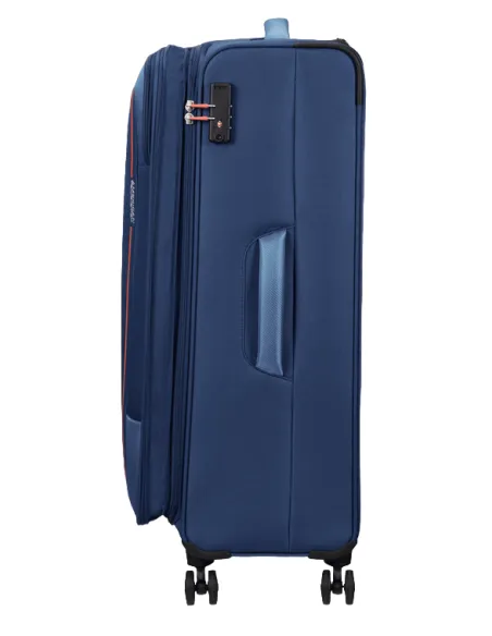 American Tourister Pulsonic großer erweiterbarer Trolley, Combat Navy
