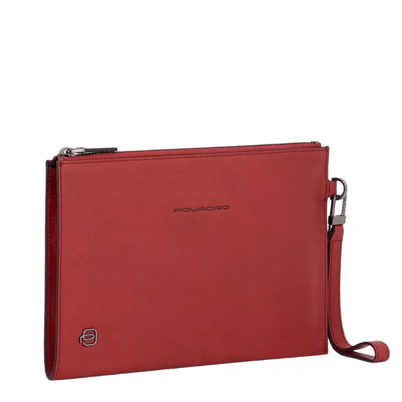 Herrenhandgelenktasche Black Square rot 2