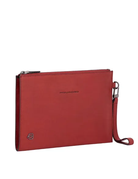 Piquadro Leather clutch bag B3 red