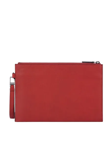 Piquadro Leather clutch bag B3 red