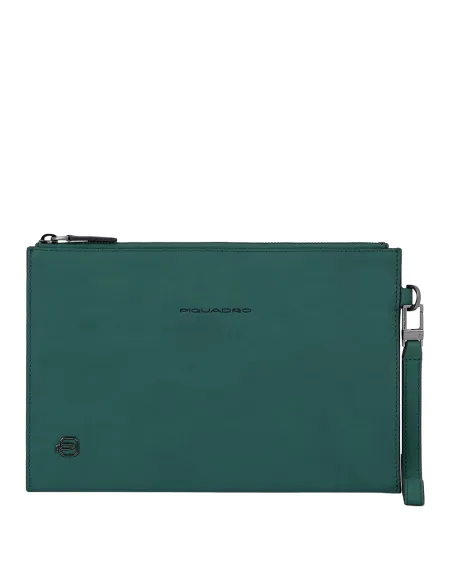 Piquadro Leather clutch bag B3, green