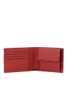 Portafogli in pelle con portamonete Piquadro Black Square rosso