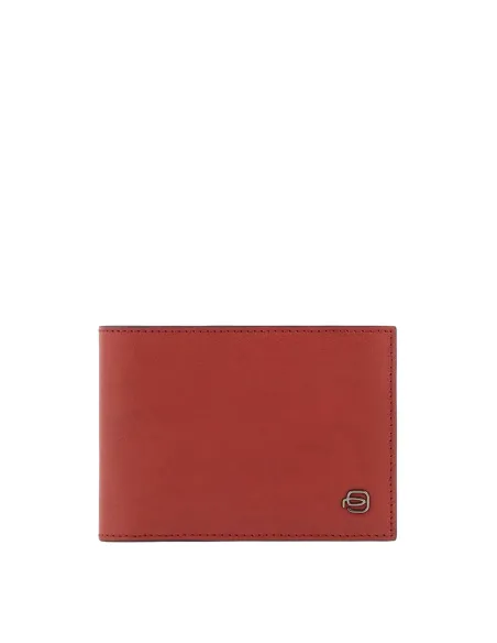 Piquadro Black Square Men's wallet with coin pocket red
