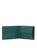 Piquadro Black Square Men's wallet with coin pocket green