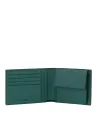 Portafogli in pelle con portamonete Piquadro Black Square verde