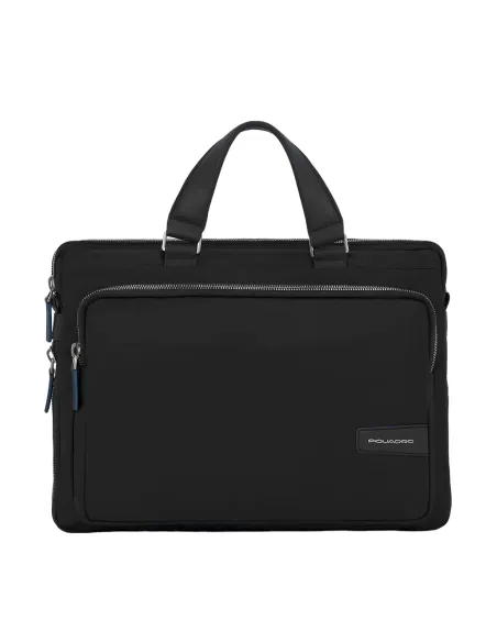 Piquadro PQ-RY expandable laptop briefcase black