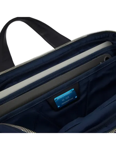 Piquadro PQ-RY expandable laptop briefcase black