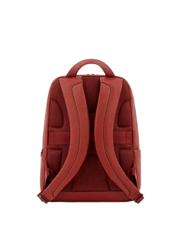 Piquadro B3 PC-Rucksack aus Leder rot