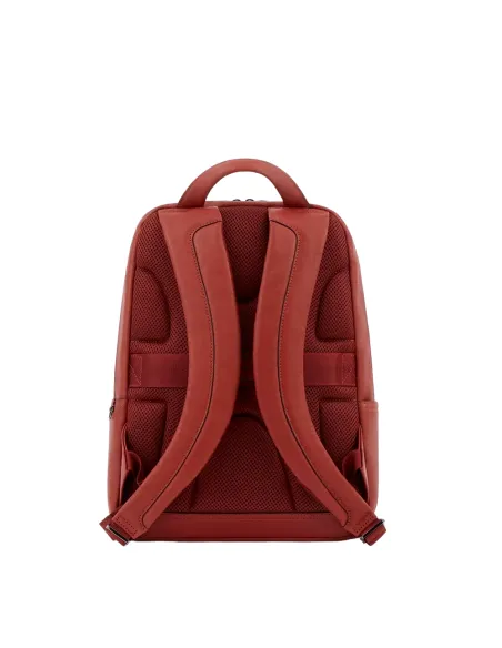Piquadro B3 Leather PC Backpack red