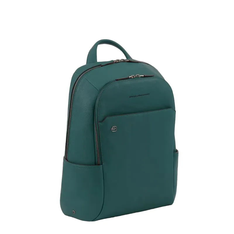 Piquadro B3 PC-Rucksack aus Leder grün 2