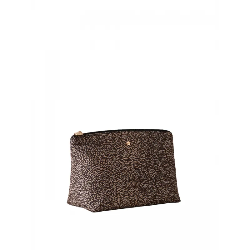 Busta porta tutto large Borbonese OP Naturale-Nero 2