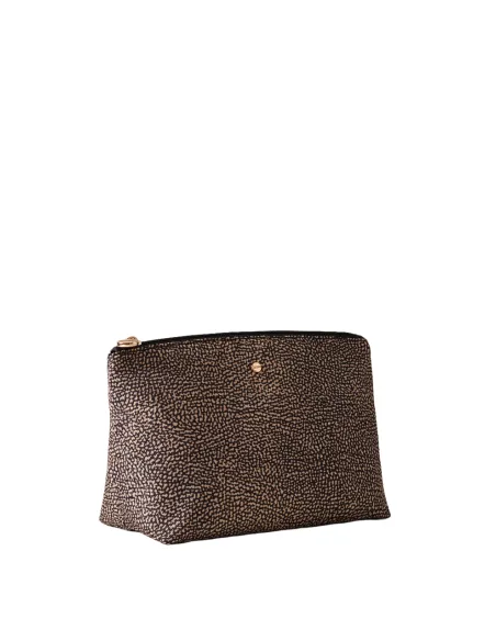 Busta porta tutto large Borbonese OP Naturale-Nero