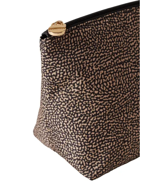 Borbonese Jet Kosmetiktasche OP Natur-Schwarz