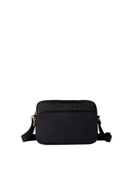 Borbonese Portrait women's shoulder bag with front pocket, black