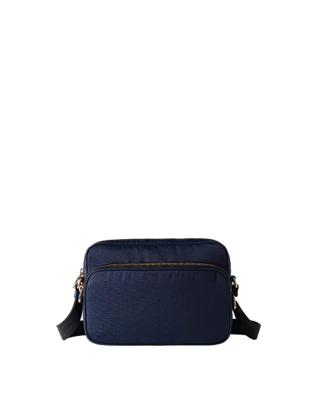 Borsa donna a tracolla con tasca frontale Borbonese, blu