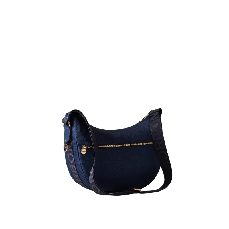 Mezza Luna media con tasca Borbonese blu 2