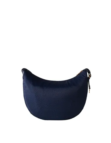 Mezza Luna media con tasca Borbonese blu