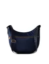 Borbonese Large women's shoulder bag in recycled fabric and leather