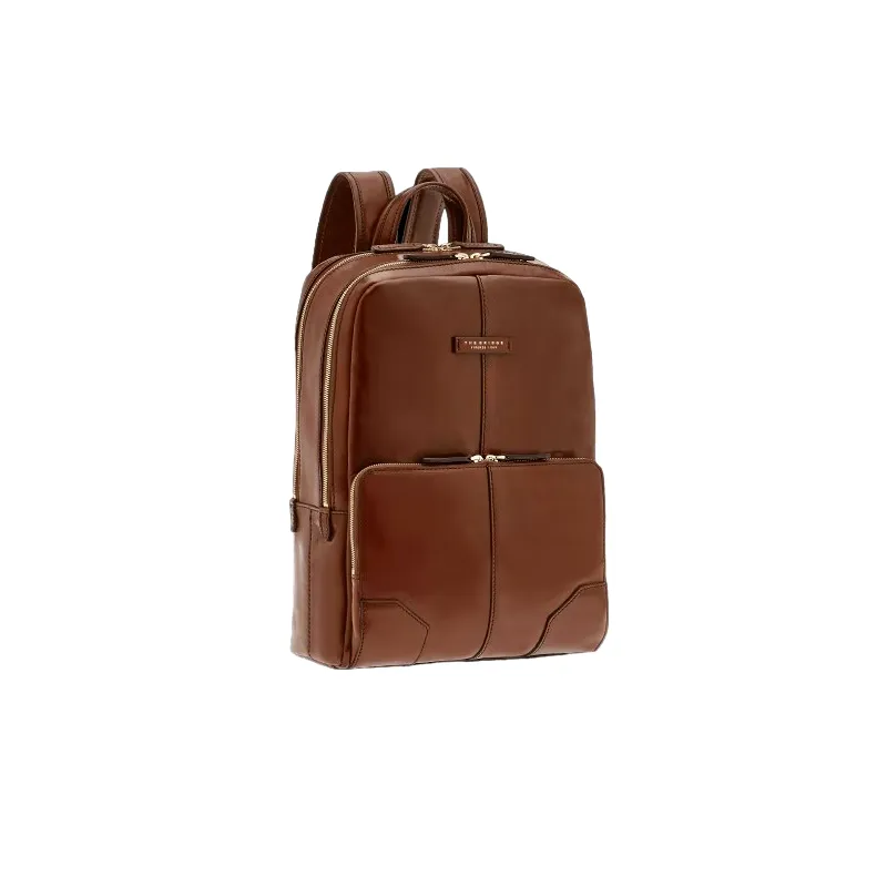 Computer-Rucksack aus Leder mit zwei Fächern The The...