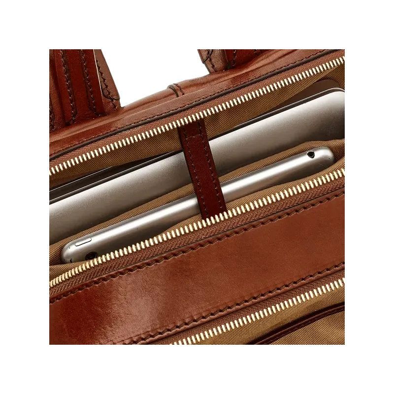 The Bridge Vespucci eather computer backpack with two... 2