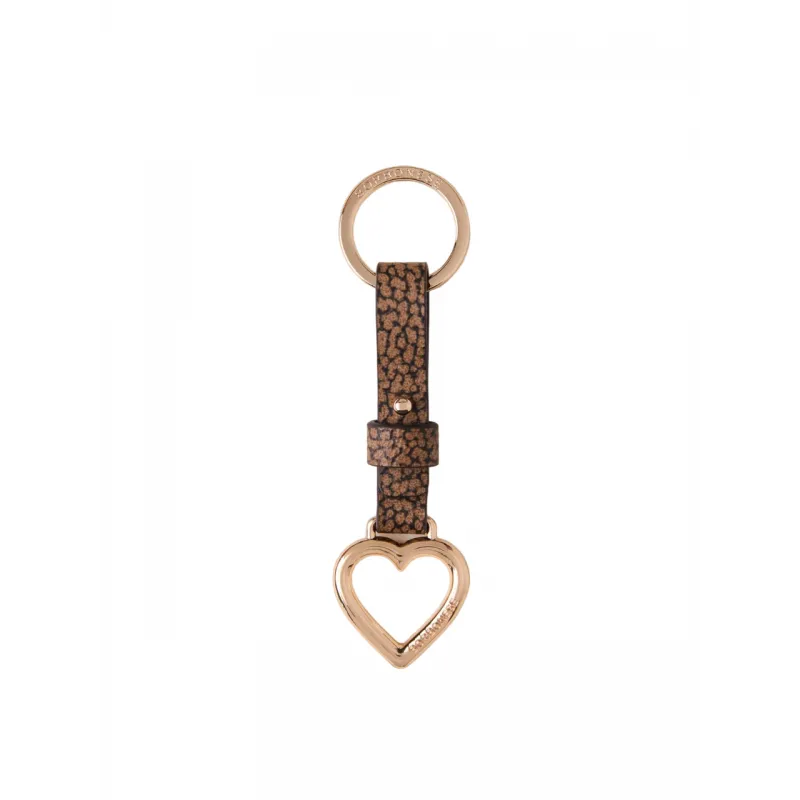 Borbonese heart-shaped women's key ring