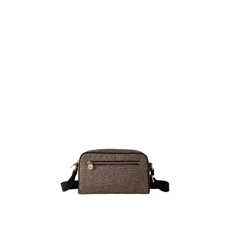 Borbonese cross-body bag in recycled fabric and leather