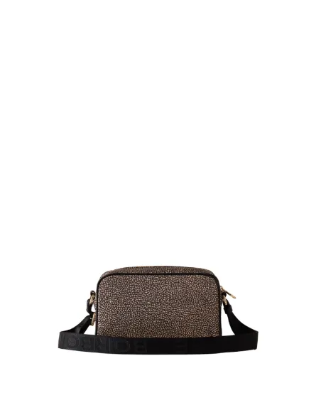 Borbonese cross-body bag in recycled fabric and leather