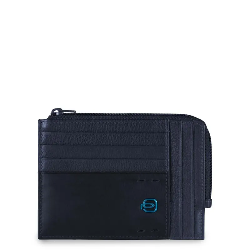 Piquadro Pulse Zipper coin pouch with document holder and...
