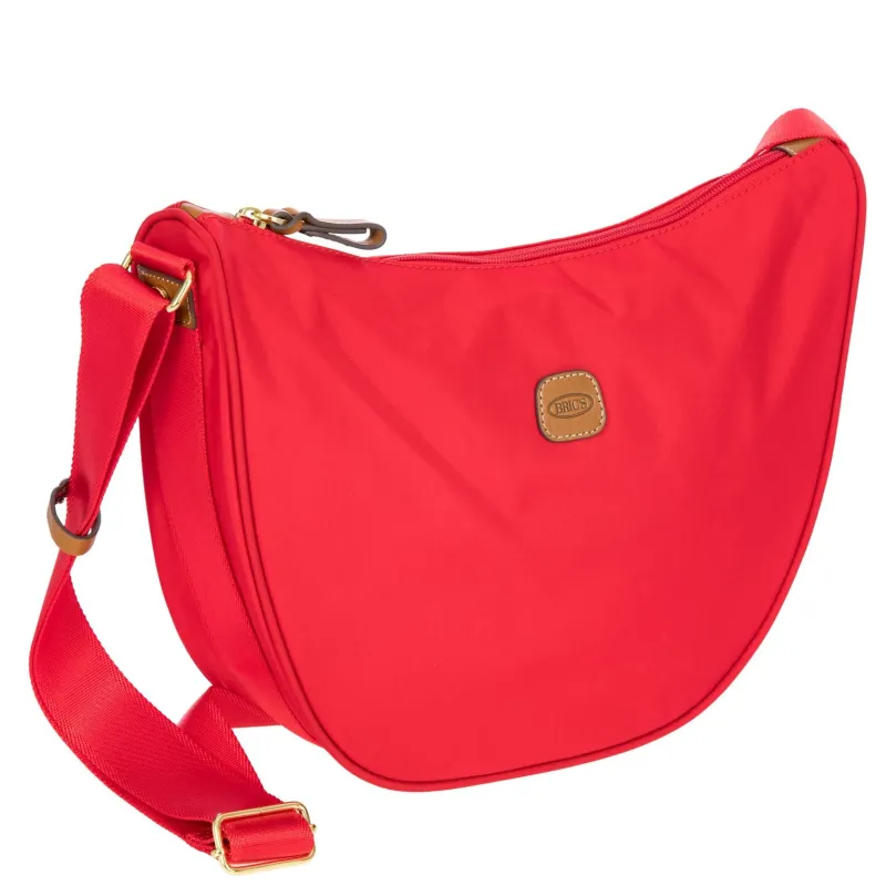 Brics Small shoulder bag in recycled nylon, red 2