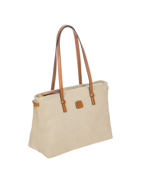 Tragetasche Vittoria aus Baumwoll-Canvas Brics Sorrento, beige