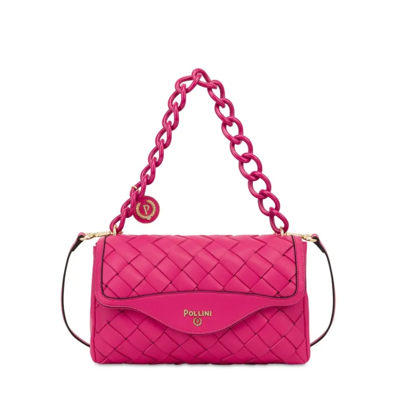 Borsa a spalla Pollini soft fuxia