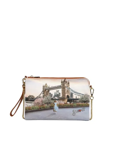 Ynot Clutch bag with removable chain shoulder strap London Kate