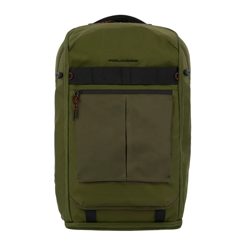 Piquadro Arne Duffel bag convertible in backpack, green