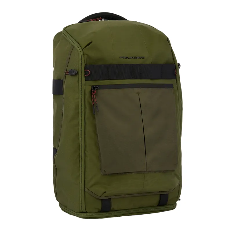 Piquadro Arne Duffel bag convertible in backpack, green 2