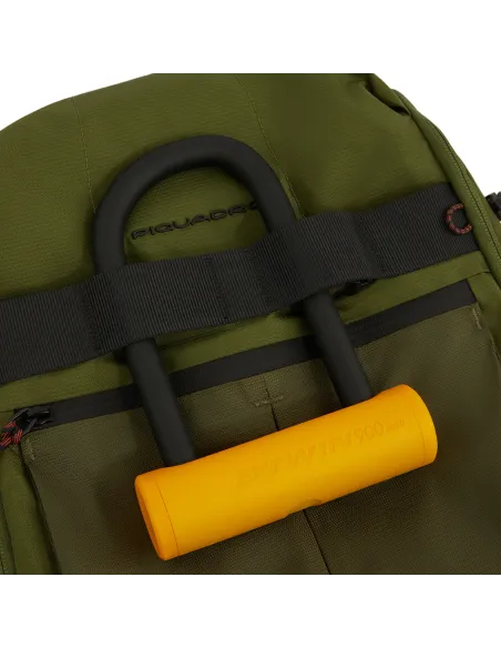 Piquadro Arne Duffel bag convertible in backpack, green