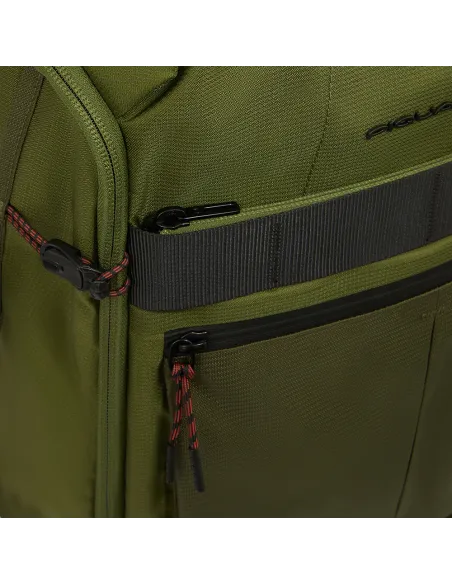 Piquadro Arne Duffel bag convertible in backpack, green