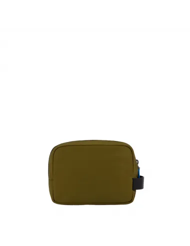 Toiletry bag in recycled fabric, green